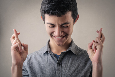 hoping for a successの写真素材