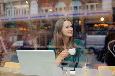 Spending some free time in a cafe