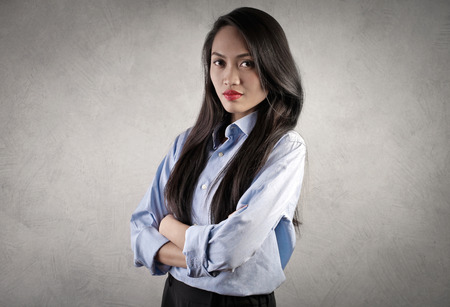 Determined womanの写真素材