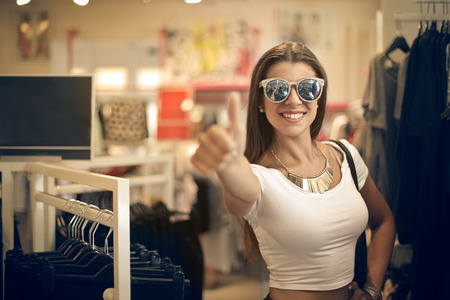 Fashionable sunglasses onの写真素材