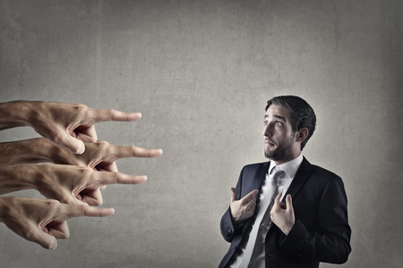 Blaming the new hired employeeの写真素材