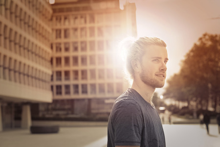 Handsome blonde manの写真素材