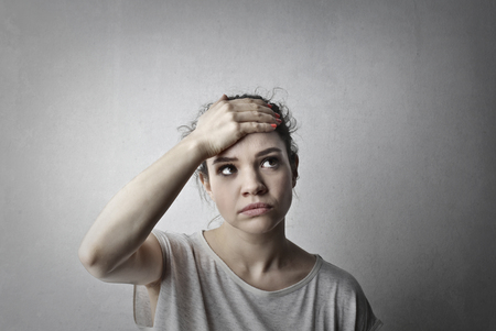 She does not rememberの写真素材