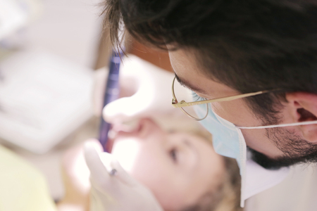 Dentist in glasses