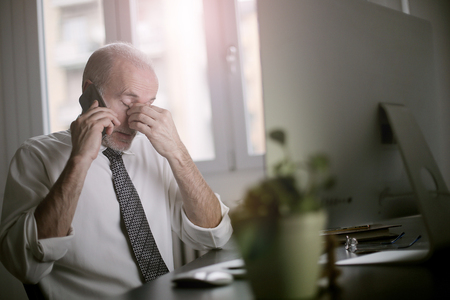 Businessman has some troubleの写真素材