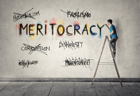 Meritocracy is the key worldの写真素材