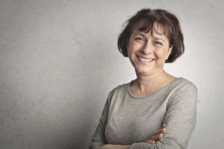 A portrait of a senior womanの写真素材