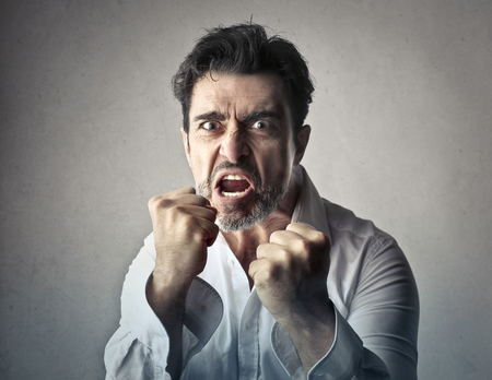 Angry Woman wants to fightの写真素材