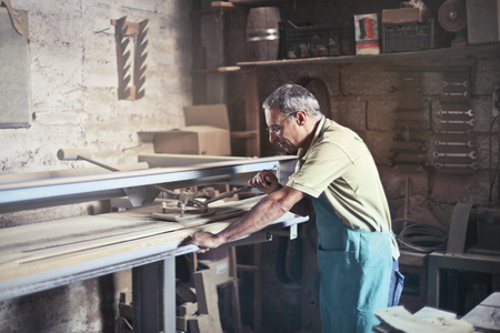 A carpenter at workの写真素材