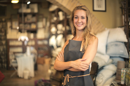 Portrait of a smiling artisan girl