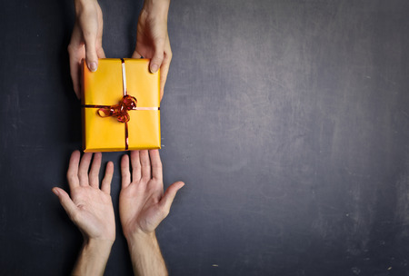 Detail of a gift exchangeの写真素材