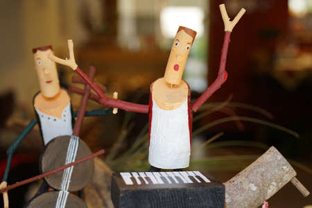 wood dollの写真素材
