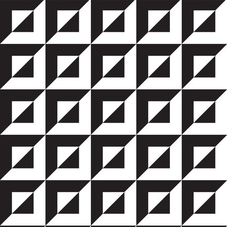 geometric seamless pattern in black and white backgroundのイラスト素材
