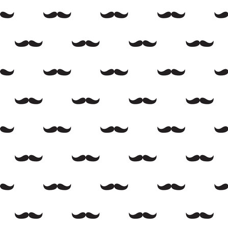 black moustache seamless pattern, father's dayのイラスト素材