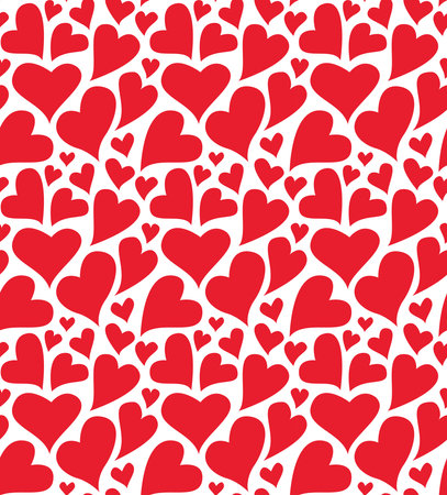 Love heart seamless pattern design vector background. Seamless pattern on Valentine's day. The seamless texture with heart.のイラスト素材