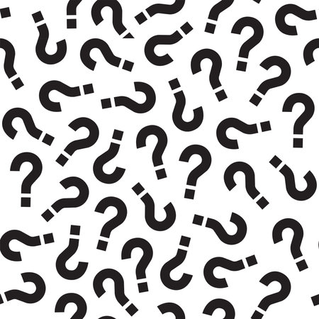 random black question mark pattern for white background, mystery boxのイラスト素材