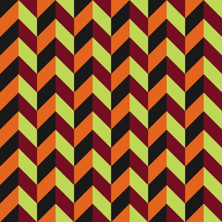 seamless repeating pattern of yellow and red geometric linesのイラスト素材