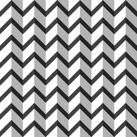 seamless repeating pattern of 3d style zig zag broken lines in black and whiteのイラスト素材