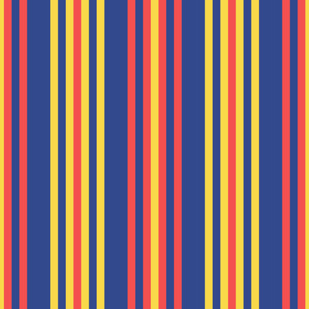 seamless pattern of repeating vertical lines in vintage style in red, blue and yellowのイラスト素材