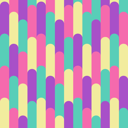 seamless pattern of waves of colorful vertical lines leading upwardsのイラスト素材