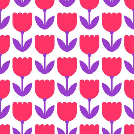 simple seamless pattern of repeating rose flowers transparent backgroundのイラスト素材