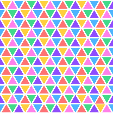 seamless pattern of colorful triangular geometric shapesのイラスト素材