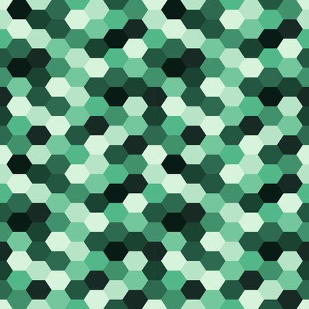 seamless pattern of military army camouflage in a modern style, shaped from a combination of hexagons that form a honeycomb shapeのイラスト素材