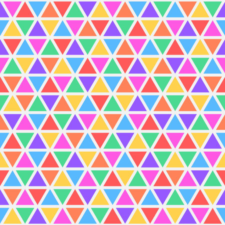 seamless pattern of colorful triangular geometric shapesのイラスト素材
