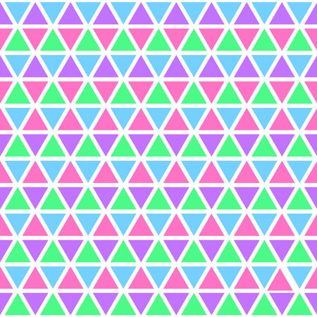 vintage style triangle geometric seamless patternのイラスト素材