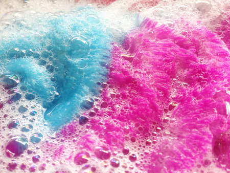 Colorful clean, Soak a cloth before washingの写真素材