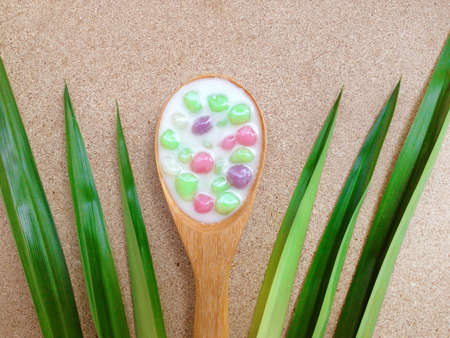 Dumplings in coconut creamの写真素材