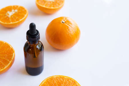 Essential oil with orangeの写真素材