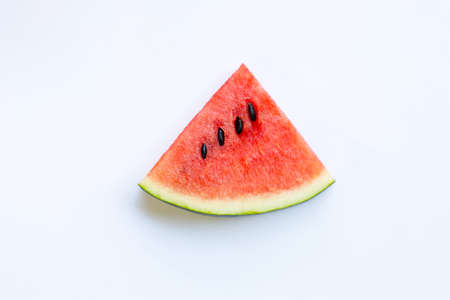 Watermelon piece on white.の写真素材