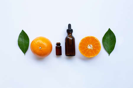 Essential oil with orangeの写真素材