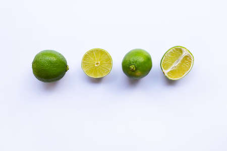 Lime on white background.