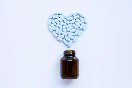 "PrEP" ( Pre-Exposure Prophylaxis). used to prevent HIV. Heart Shapeの写真素材