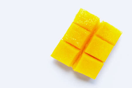 Tropical fruit, Mango  on white background. Top viewの写真素材