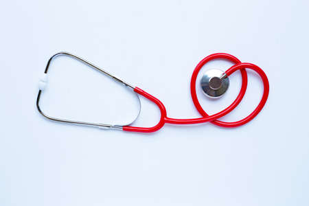 Stethoscope on white background. copy spaceの写真素材