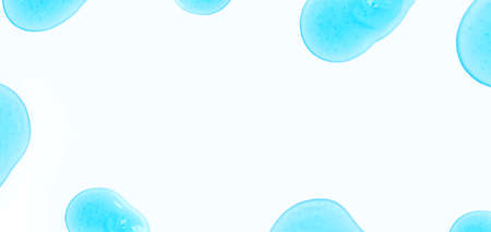 Frame made of alcohol hand sanitizer gel  on white background. Copy spaceの写真素材