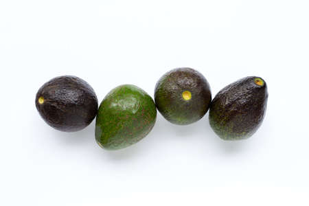 Avocado on white background. Top viewの写真素材