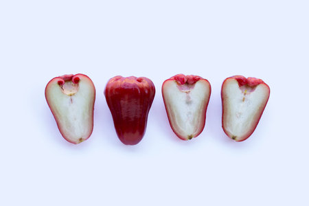 Rose apple isolated on the white backgroundの写真素材