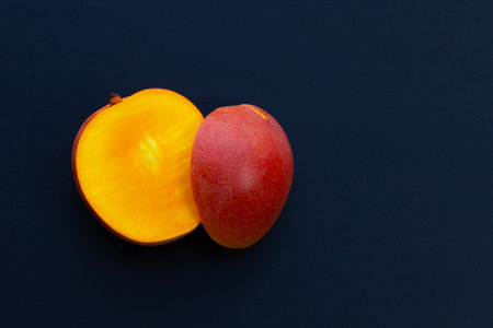 Tropical mango on darkの写真素材