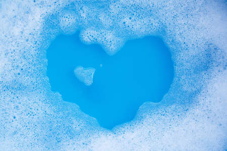 Frame made of detergent foam bubble. Top viewの写真素材
