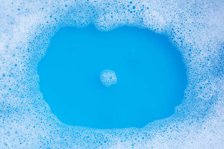 Frame made of detergent foam bubble. Top viewの写真素材