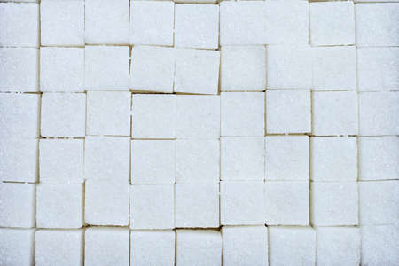 Close up, Cubes of sugar in box