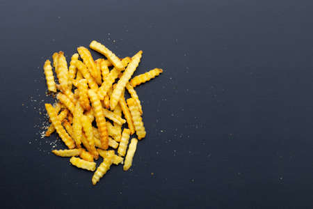 French fries on dark background.の写真素材