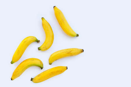 Banana fruit on white background.の写真素材