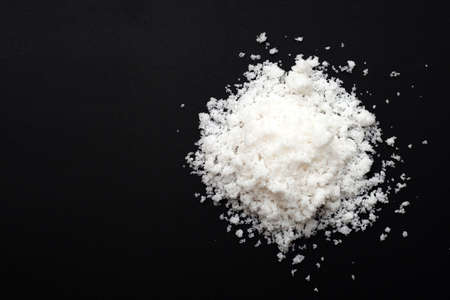 White salt on dark background.の写真素材