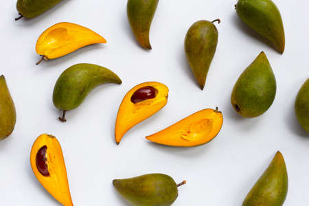 Canistel fruit on white background.の写真素材