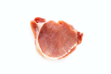 Fresh pork on white background.の写真素材